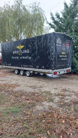 De Vanzare Remorca 6 7 Metri lungime 3 AXE 3,5 TONE Vand remorca Troliu Rampi incarcare - imagine 2