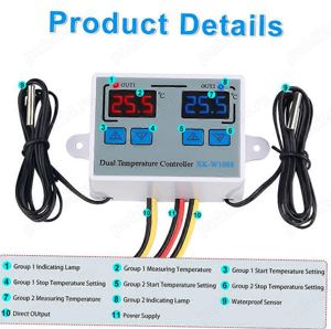 Termostat dublu cu alarma W1088 incubator uscator maternitate 220V - imagine 4