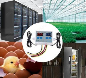 Termostat dublu cu alarma W1088 incubator uscator maternitate 220V - imagine 2