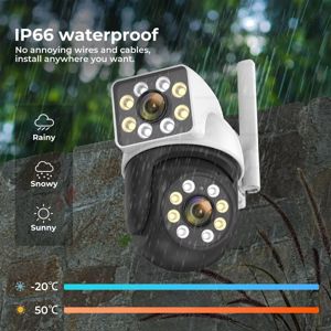 4K 8MP WiFi Surveillance Camera Dual Lens