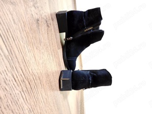 Botine dama, piele intoarsă - imagine 2