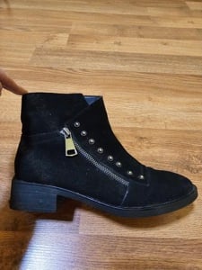 Botine dama, piele intoarsă