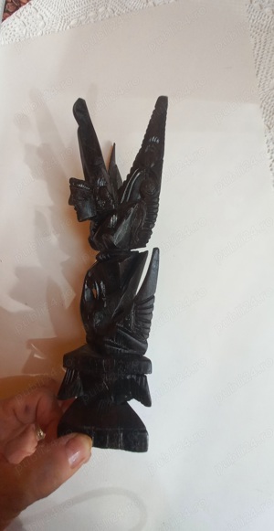 Statuie hindusă Vishnu și Garuda lemn - imagine 2