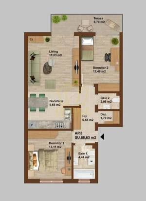 0% COMISION Apartamente cu 3 camere, finalizare mai | Buziasului - imagine 2