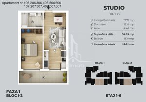 Metrou Berceni 2 camere tip studio. - imagine 2