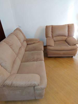 Canapea extensibila cu fotoliu plus bonus 