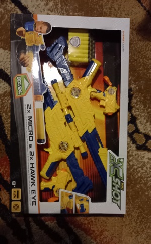 Pistol Jucarie X-Shot 4 bucati in Pachet , 24 Gloante moi - imagine 2