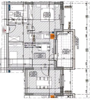 Apartament cu 3 camere, 51mp, intermediar, parcare subterana, zona Cetatii - imagine 2