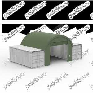 REDUCERE! Cort container 6m x 6m pentru containere de 20" - imagine 3