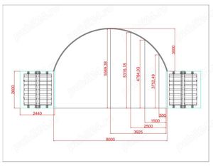 Cort container 8m x 6m pentru containere de 20" - imagine 5