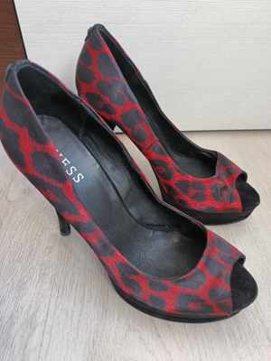 Pantofi cu toc Guess Red Leopard Heels Size 39