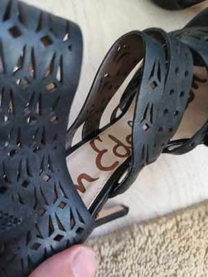 Sandale Sam Edelman Women's Alysia Dress Leather Heels Sandal Black, Size 39 - imagine 2