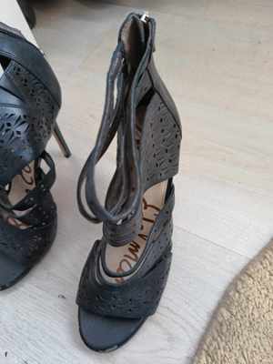 Sandale Sam Edelman Women's Alysia Dress Leather Heels Sandal Black, Size 39 - imagine 5