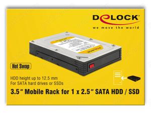RACK MOBIL intern extern 3.5" pentru SSD  HDD 2.5", DELOCK 47224 - imagine 5
