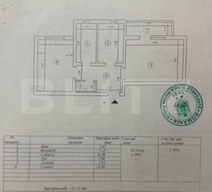 Apartament de 2 camere, 55 mp, loc de parcare, zona Bucium   - imagine 10