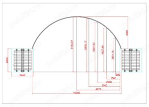 Cort container 10m x 6m pentru containere de 20" - imagine 3