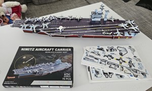 Puzzle 3D Portavion Nimitz de 70 de piese 77 x 18 x 20 cm