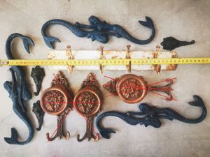 vechi cuier diverse agățătoare carlig decorativ sirena nautic marin oceanic pescaresc, cuier thonet - imagine 2