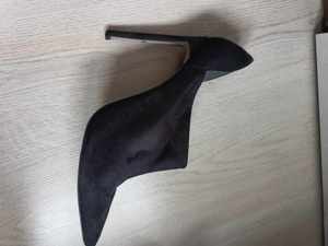 Pantofi cu toc NLY Black Rhythm Split Suede Ankle Boots Booties Size 40