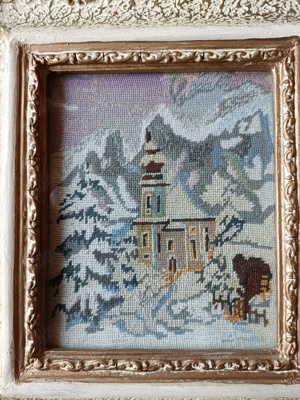 TABLOU Goblen inramat Peisaj de Iarna - imagine 4