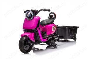 Scuter electric cu remorca, telecomanda Kinderauto BJBTK3 2x 35W  - imagine 3