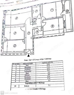 apartament 4 camere 98 mp.,Calea Romanului liber et.4Acoperit cu pod - imagine 10