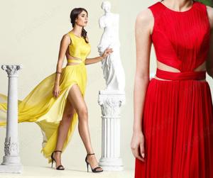 Rochie rosie, de seara, brand CRISTALLINI