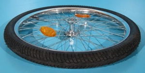 Roata cu cauciuc si camera pentru tricicleta 20x1.75 (47-406) - set