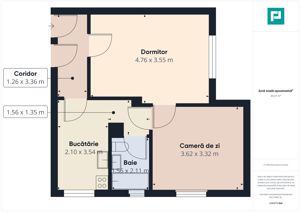 Apartament cu 2 camere central lângă Piața Mică - imagine 7