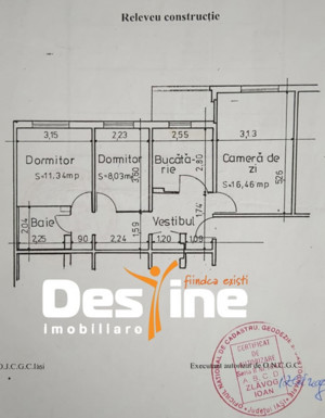 ALEXANDRU CEL BUN- Apartament 3 camere, DECOMANDAT, 57 MP , 110.000 EURO - imagine 10