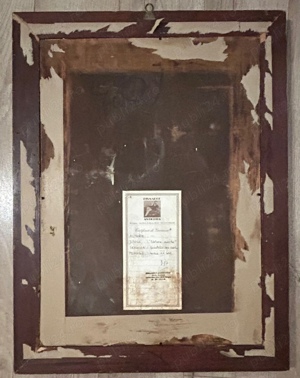 Tablou Pastel în Clar-Obscur, Natura Moarta pictură începutul sec 20, cu certificat, înrămat 49x65cm - imagine 5