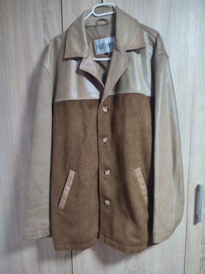 geacă stil sacou din piele naturala  - imagine 3