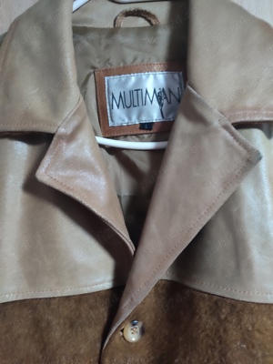 geacă stil sacou din piele naturala  - imagine 2