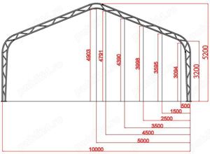 Cort depozitare tip casa cu structura dubla - latime 10m x lungime 18m  - imagine 4