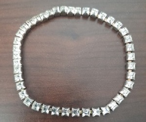 Bratara de argint rodiat Tennis cu pietre cubice Swarowski