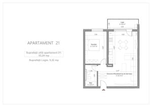 Apartament 2 camere de vanzare Ansamblu Nou Rezidential - imagine 4