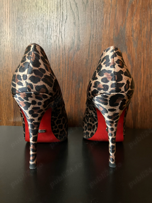 Pantofi Buffalo London Animal Print din Satin si Piele Naturala Marimea 38 - imagine 2