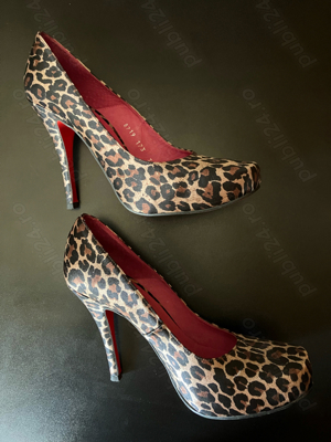 Pantofi Buffalo London Animal Print din Satin si Piele Naturala Marimea 38 - imagine 3