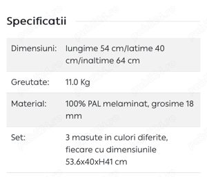 Set 3 masute living din pal  - imagine 5