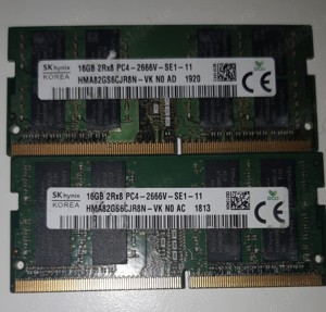 Kit 32gb (2x16gb) hynix samsung