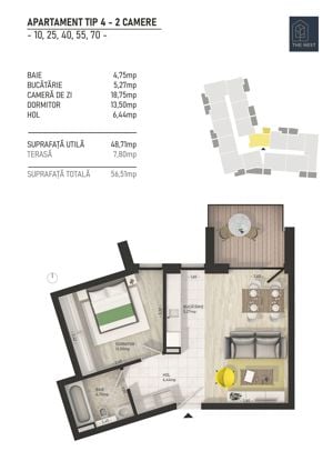 Apartament in ansamblul The Nest ,zona The Office 0% comision - imagine 3