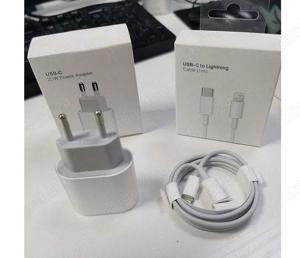 set incarcator 20w fast charge iPhone X 11 12 13 14 Pro Max Mini , incarcator rapid iPhone