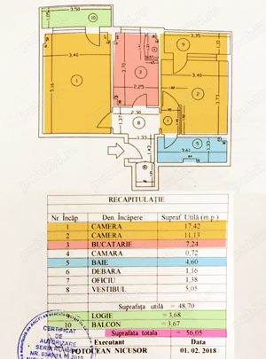 Proprietar 2 cam decomandat 56mp renovat și mobilat bloc anvelopat 1980 stradal Piața Rahova et3 10 - imagine 10