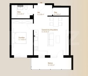 Apartament 2 camere cu CF, 54 mp, bloc nou, zona Vivo  - imagine 2