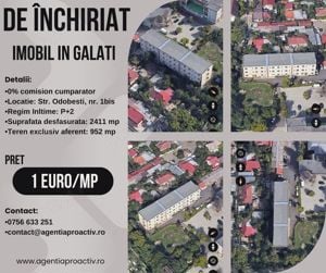 Imobil situat in Galati, P+2, Cartier Aurel Vlaicu, 2411 mp.