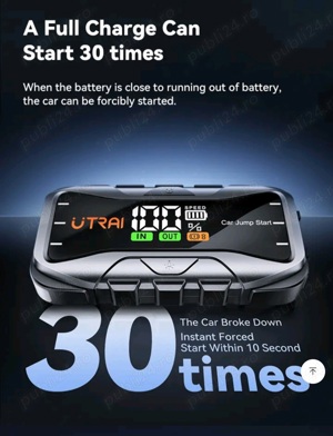 Starter Rulota Auto Robot Pornire Baterie Externa Power Bank Portabil    - imagine 7