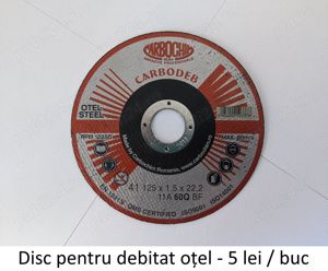 Discuri pentru debitare oțel (Carbochim, Klingspor, Bosch)