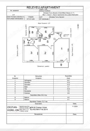 OCAZIE -apartament 3 camere decomandat, fara imbunatatiri