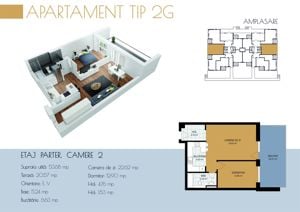 Apartament 2 camere, parcare inclusa, bloc nou, terasa superba - imagine 2