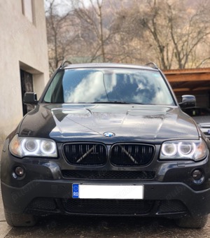 Grile Duble negru lucios Bmw X3 E83 Fl (2007 -2010) - imagine 3